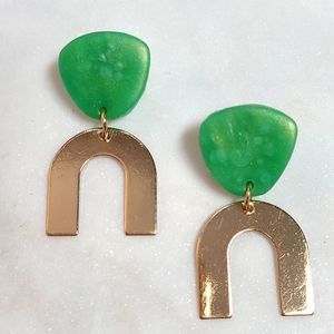 Polymer Clay Earrings Rose Gold